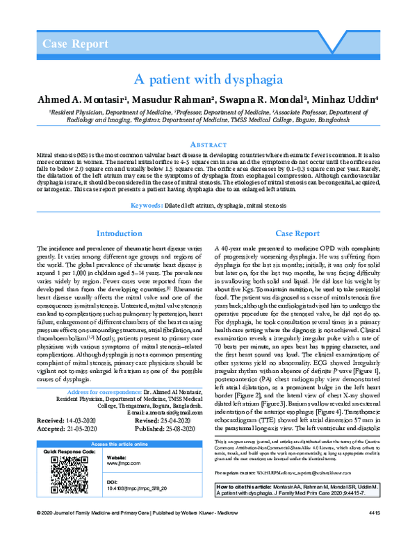 (PDF) A patient with dysphagia MINHAZ UDDIN Academia.edu