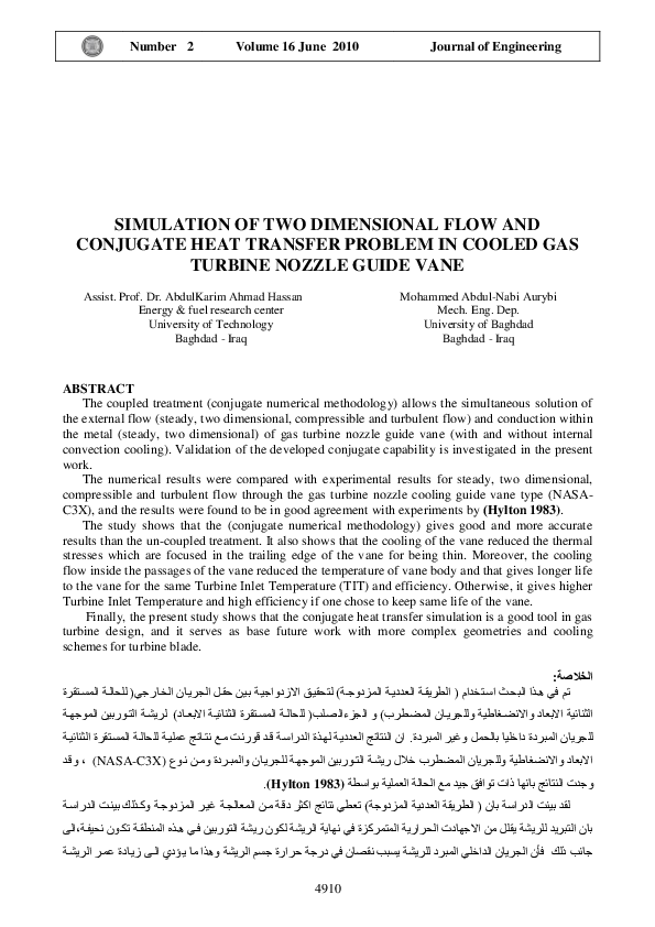 (PDF) Simulation Of Two Dimensional Flow And Conjugate Heat Transfer ...
