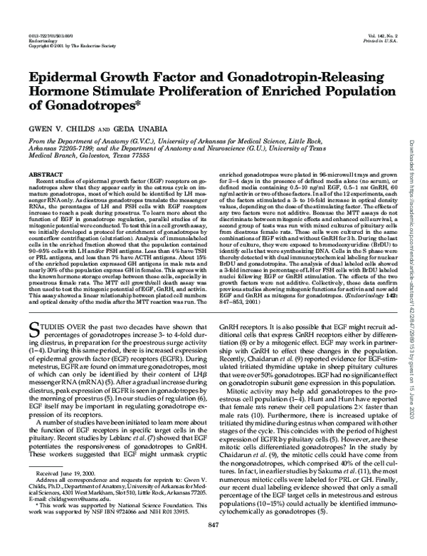 (PDF) Epidermal Growth Factor and Gonadotropin-Releasing Hormone ...