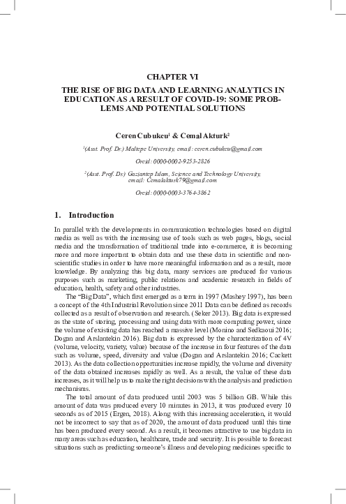 (PDF) THE RISE OF BIG DATA AND LEARNING ANALYTICS IN EDUCATION AS A ...