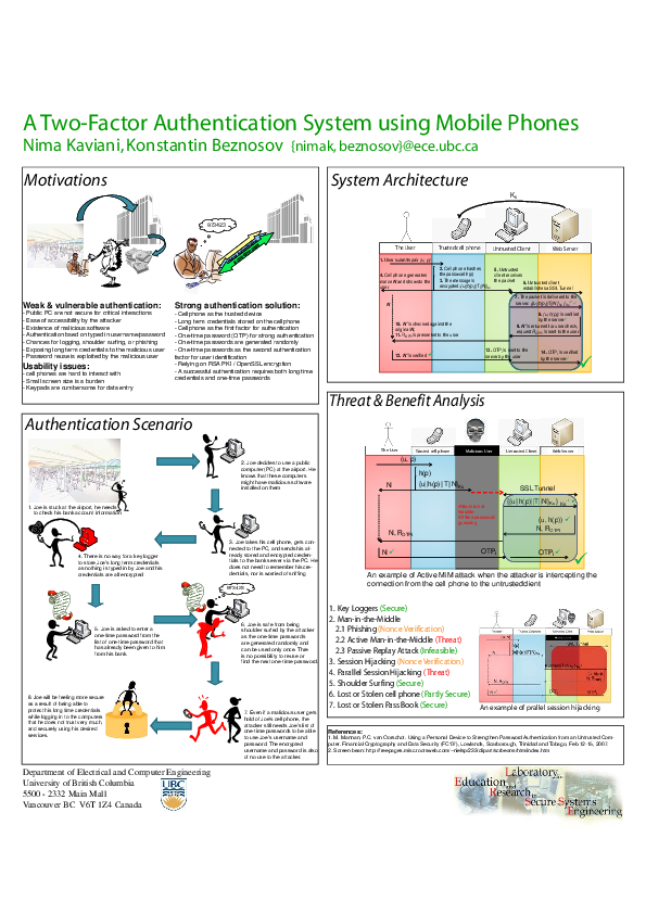 (PDF) A Two-Factor Authentication System using Mobile Phones