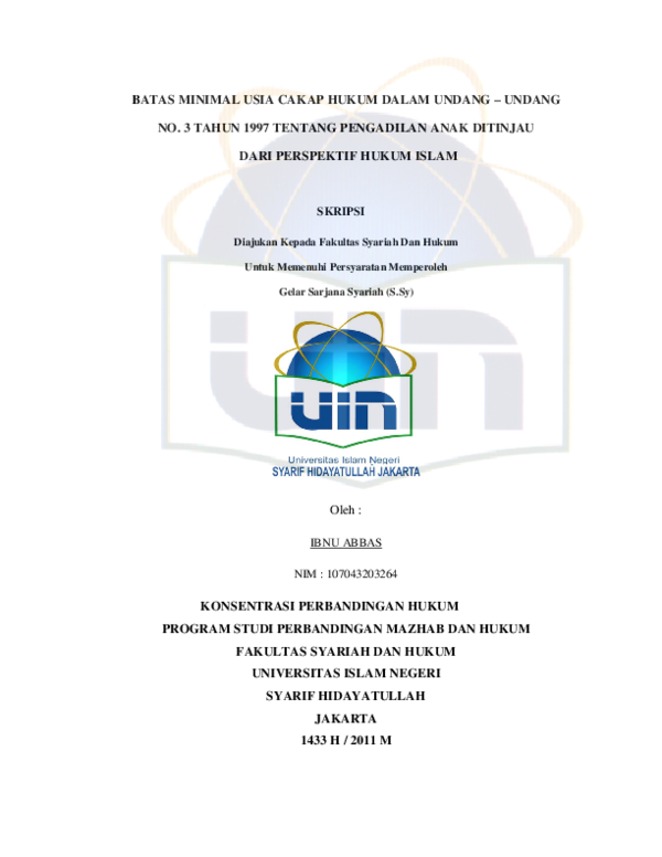 batas minimal usia cakap hukum