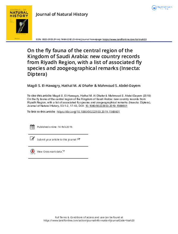 (PDF) On the fly fauna of the central region of the Kingdom of Saudi ...