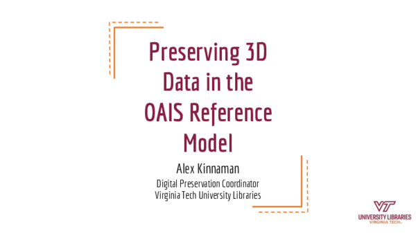 (PDF) Preserving 3D Data in the OAIS Reference Model