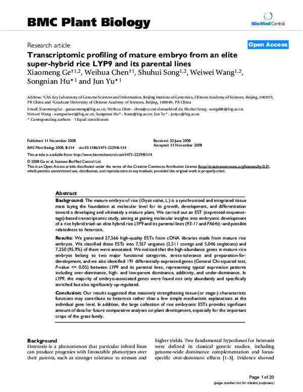 (PDF) BMC Plant Biology BioMed Central | Ronald Sederoff - Academia.edu