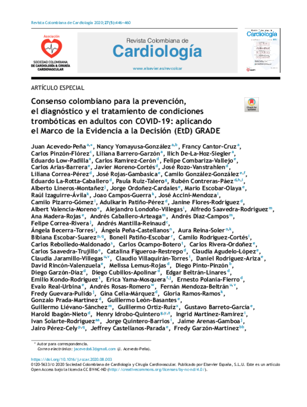  PDF Consenso Colombiano Para La Prevenci n El Diagn stico Y El 