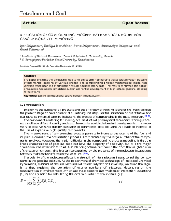 (PDF) Application of Compounding Process Mathematical Model for ...
