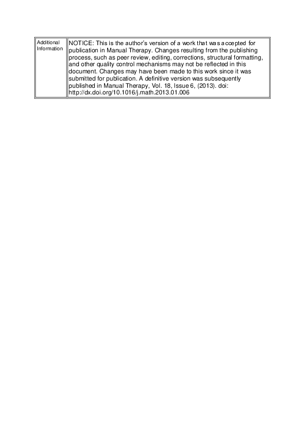 (PDF) Physiotherapy comanagement of rheumatoid arthritis