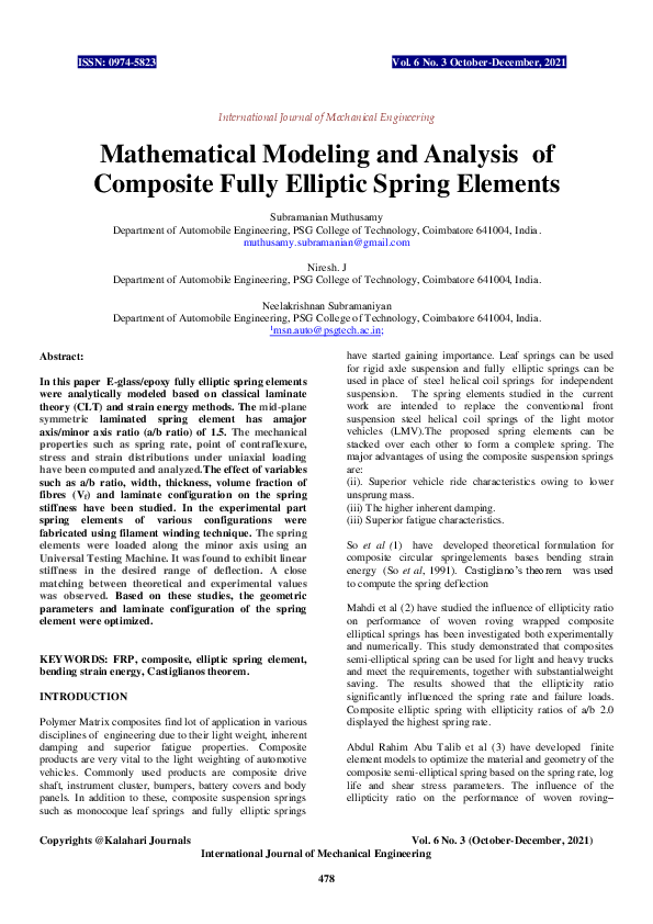 (PDF) Mathematical Modeling and Analysis of Composite Fully Elliptic ...
