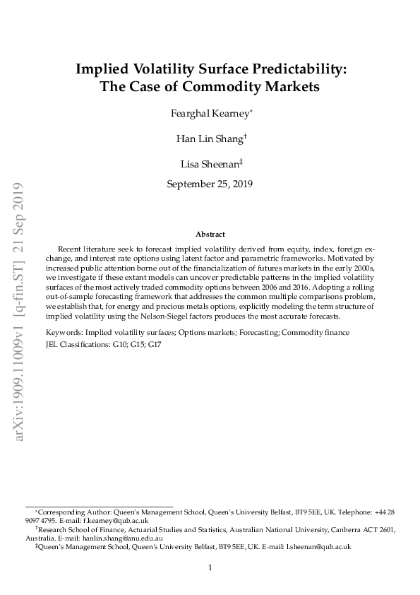 (PDF) Implied Volatility Surface Predictability: The Case of Commodity ...
