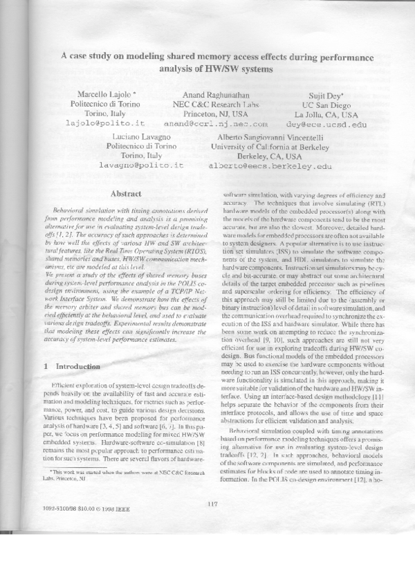 (PDF) A case study on modeling shared memory access effects during ...