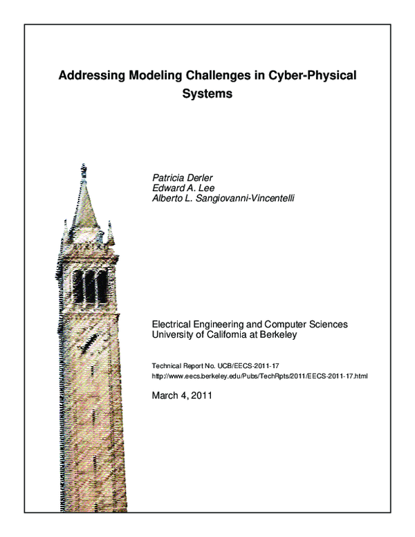 (PDF) Addressing Modeling Challenges in Cyber-Physical Systems