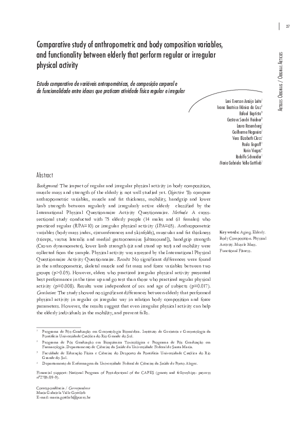 (PDF) Comparative study of anthropometric and body composition ...