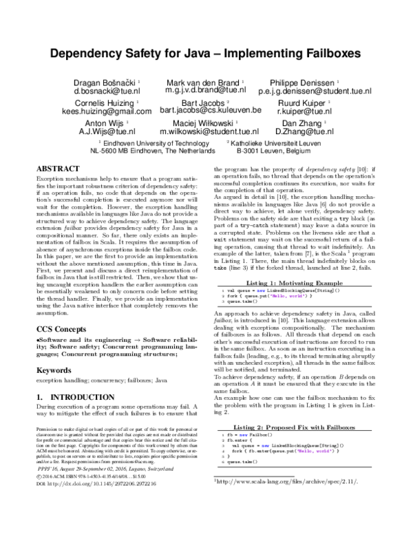 (PDF) Dependency Safety for Java