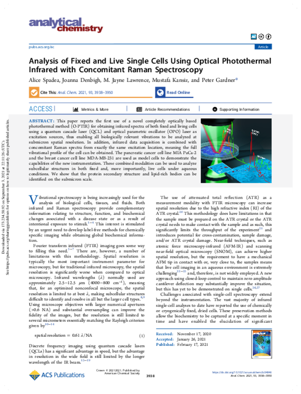 (PDF) Analysis of Fixed and Live Single Cells Using Optical ...