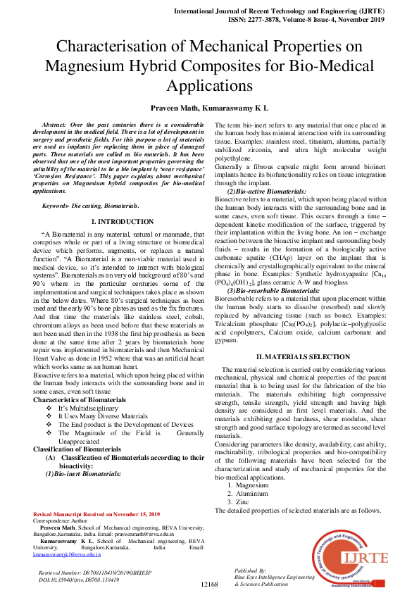 (PDF) Characterisation of Mechanical Properties on Magnesium Hybrid ...
