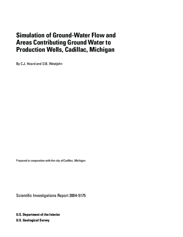 (PDF) Simulation of ground-water flow and areas contributing ground ...