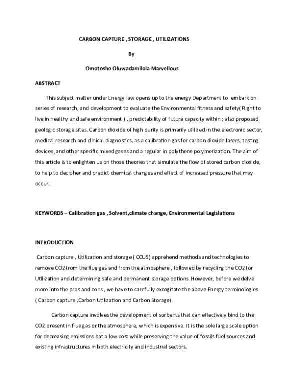 Doc Carbon Capture Storage Utilizations