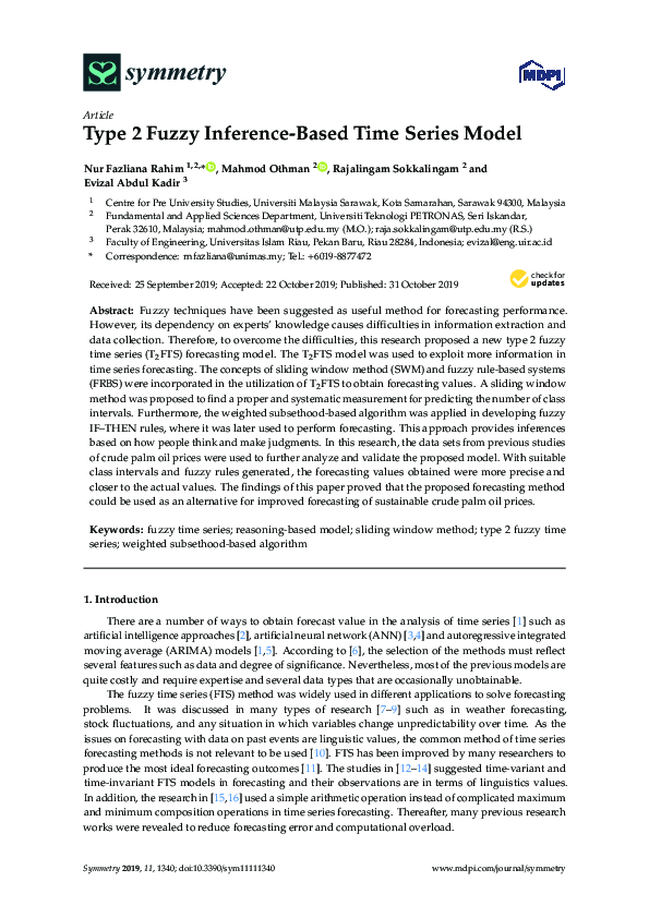 (PDF) Type 2 Fuzzy Inference-Based Time Series Model