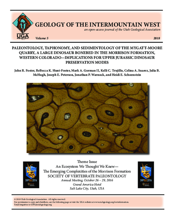 (PDF) Paleontology, taphonomy, and sedimentology of the Mygatt-Moore ...