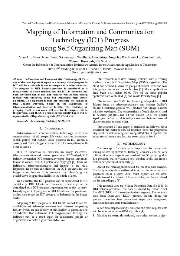 (PDF) Mapping of Information and Communication Technology (ICT ...
