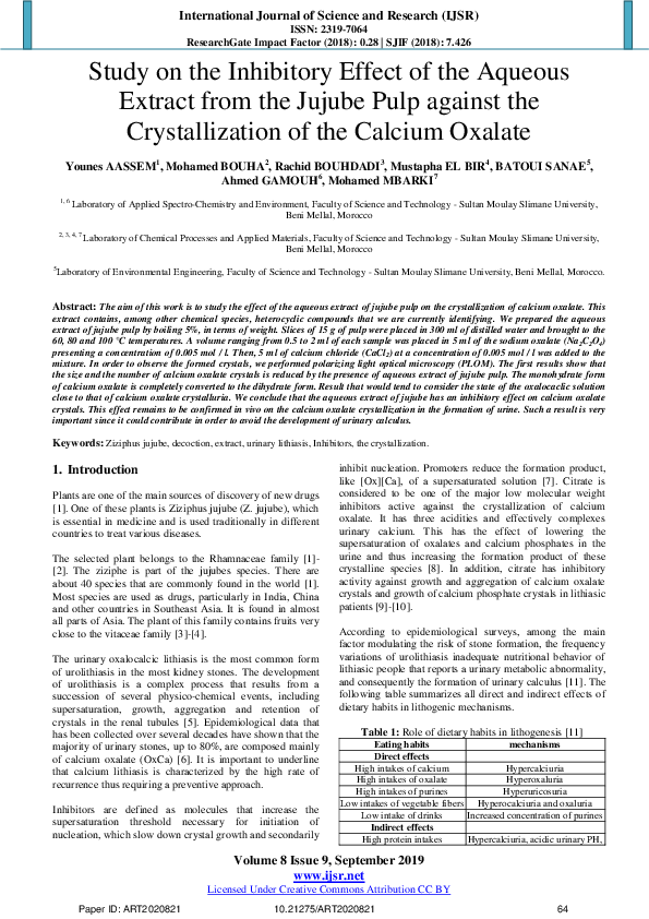 (PDF) Study on the Inhibitory Effect of the Aqueous Extract from the ...