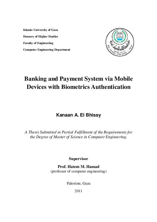 (PDF) Banking and Payment System via Mobile Devices with Biometrics ...