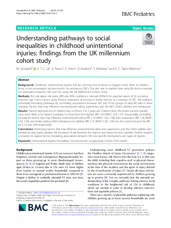 (PDF) Understanding pathways to social inequalities in childhood ...