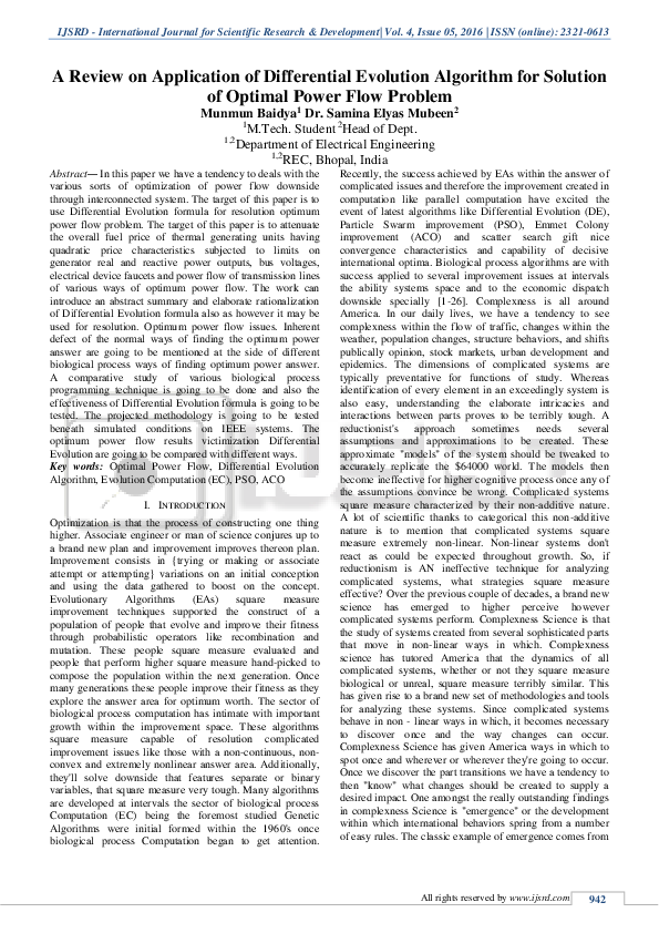 (PDF) A Review on Application of Differential Evolution Algorithm for ...