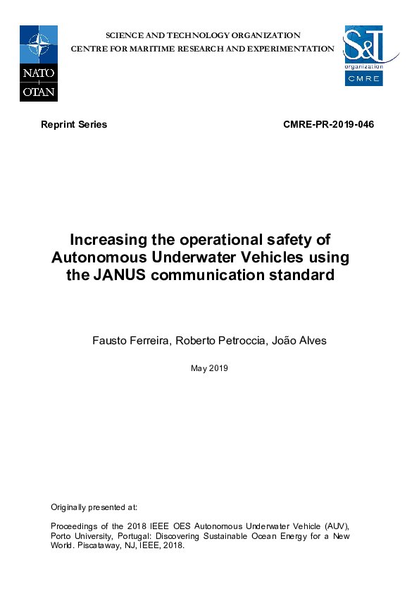 (PDF) Increasing the operational safety of Autonomous Underwater ...