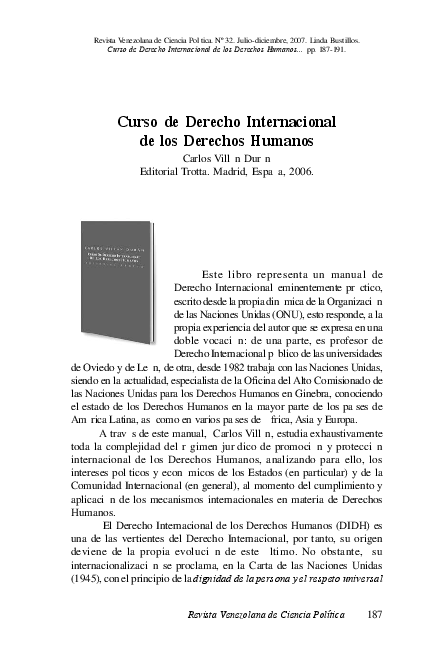 (PDF) Curso de derecho internacional de los derechos humanos