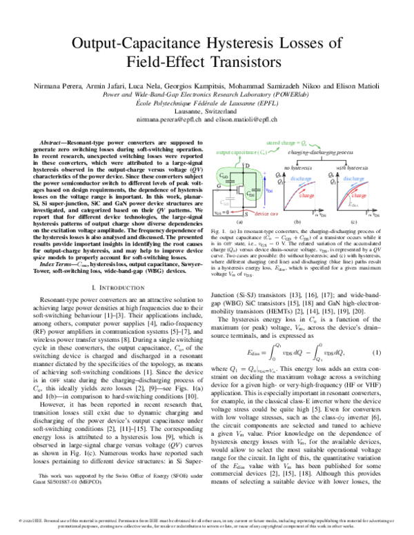 (PDF) Output-Capacitance Hysteresis Losses of Field-Effect Transistors
