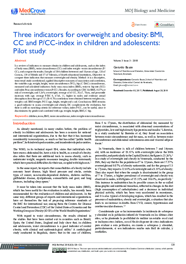 (PDF) Three indicators for overweight and obesity: BMI, CC and P/CC ...