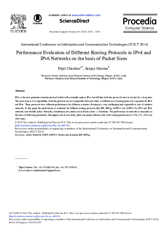 (PDF) Performance evaluation of different routing protocols to minimize ...
