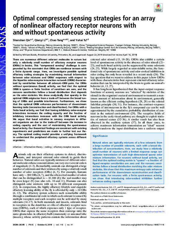 (PDF) Optimal compressed sensing strategies for an array of nonlinear ...