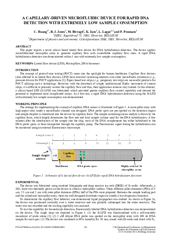 (PDF) A capillary-driven microfluidic device for rapid DNA detection ...