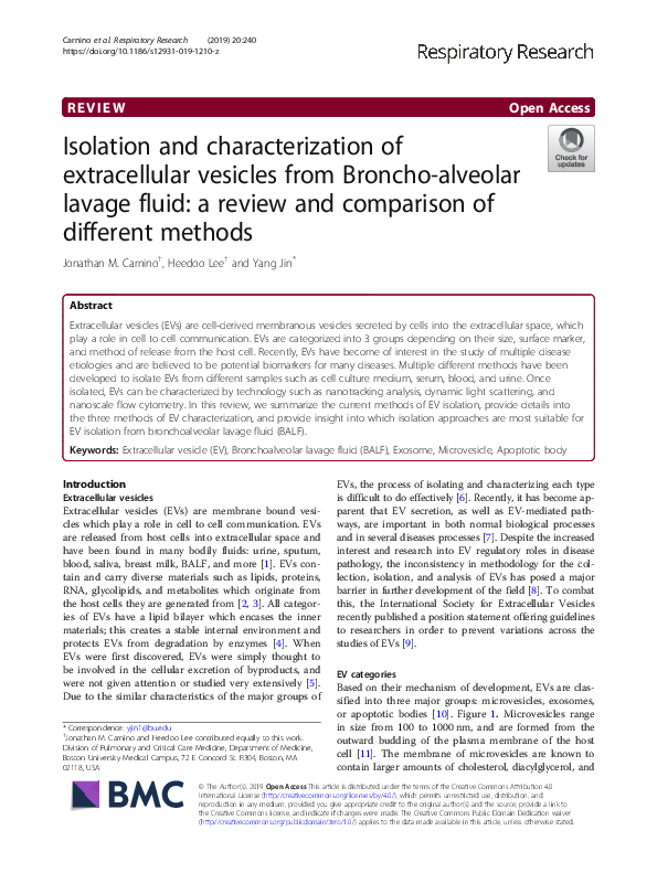 (PDF) Isolation and characterization of extracellular vesicle ...