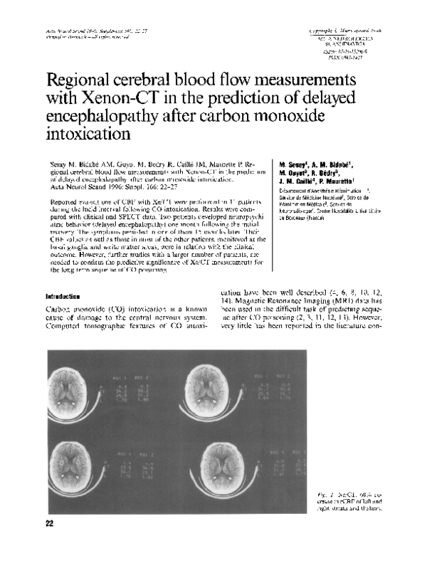 (PDF) Regional cerebral blood flow measurements with Xenon-CT in the ...