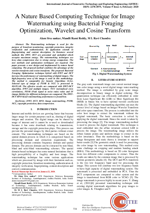 (PDF) A Nature Based Computing Technique for Image Watermarking using ...