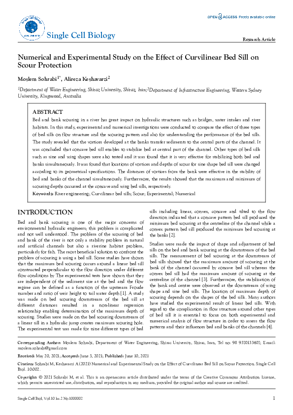 (PDF) Numerical and Experimental Study on the Effect of Curvilinear Bed ...