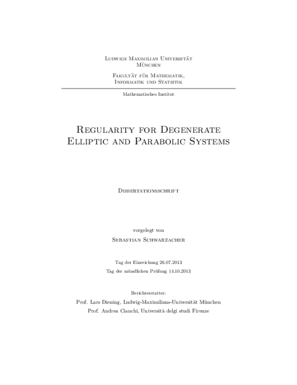 (PDF) Regularity for degenerate elliptic and parabolic systems
