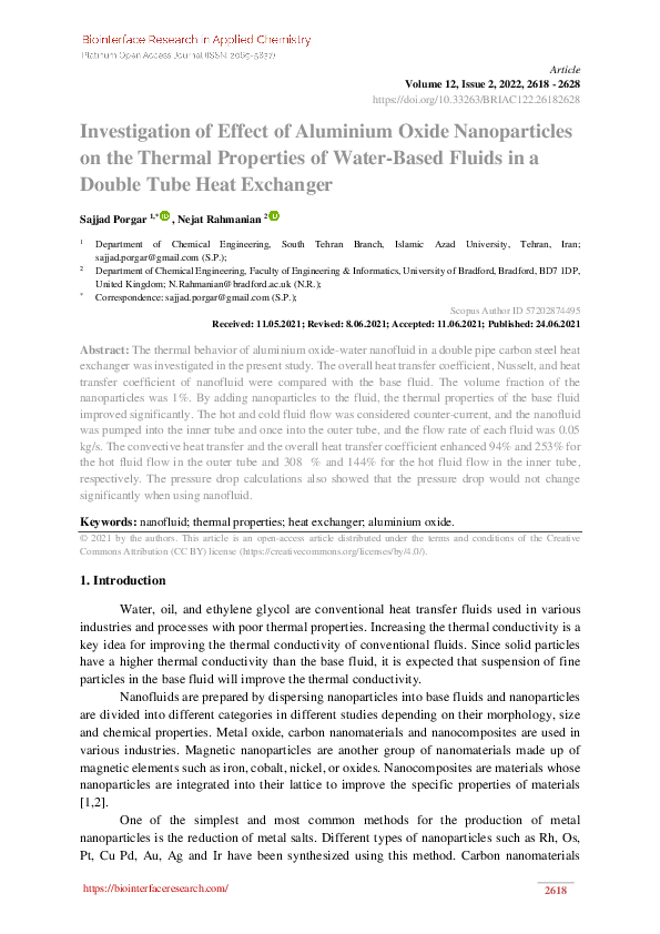 (PDF) Investigation of Effect of Aluminium Oxide Nanoparticles on the ...