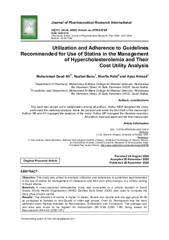 (PDF) Utilization and Adherence to Guidelines Recommended for Use of ...