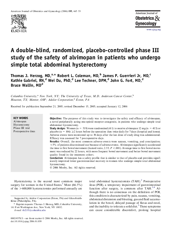 (PDF) A double-blind, randomized, placebo-controlled phase III study of ...