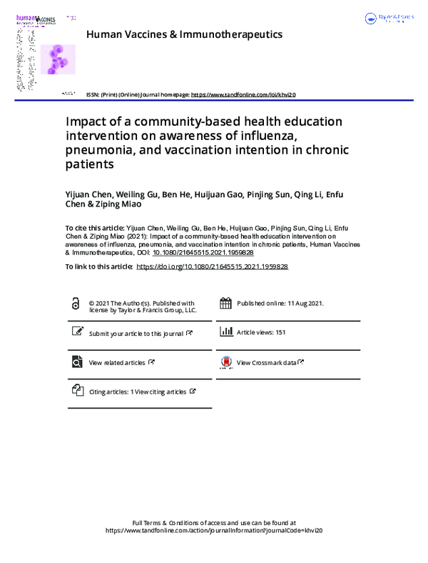 (PDF) Impact of a community-based health education intervention on ...