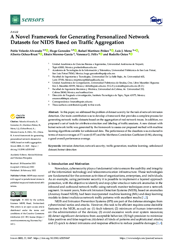 (PDF) A Novel Framework for Generating Personalized Network Datasets ...
