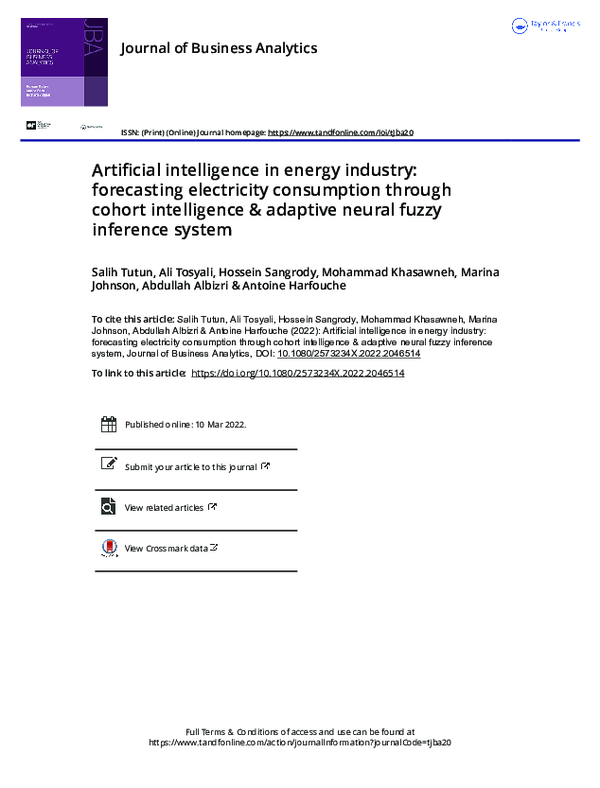 (PDF) Artificial intelligence in energy industry: forecasting ...