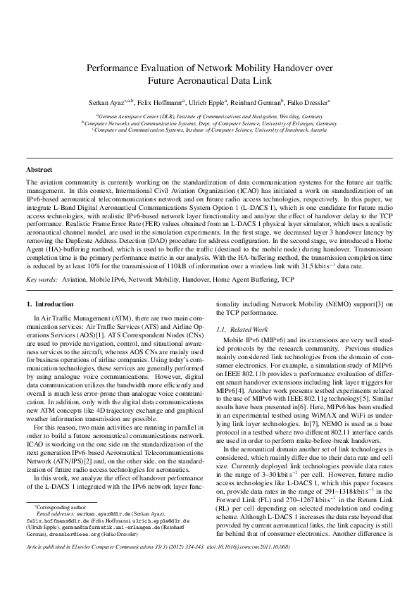 (PDF) Performance evaluation of network mobility handover over future ...