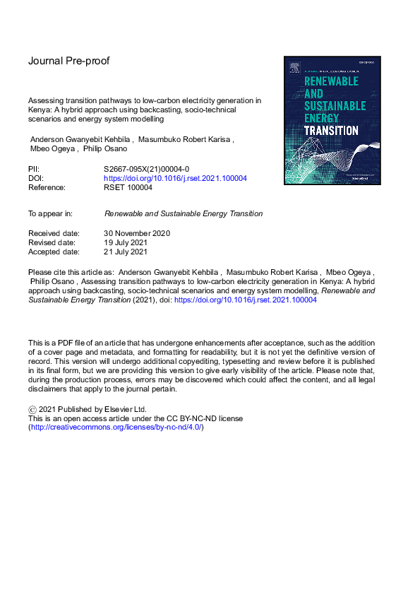 (PDF) Assessing transition pathways to low-carbon electricity ...