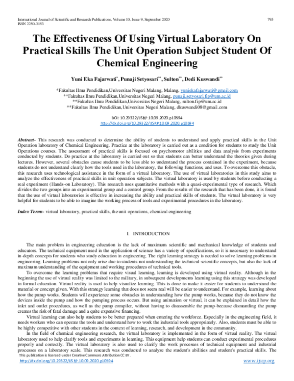 (PDF) The Effectiveness Of Using Virtual Laboratory On Practical Skills ...